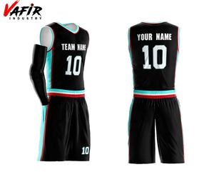 เครื่องแบบบาสเก็ตบอลชุดบาสเก็ตบอลพิมพ์ซับลิเมชันตาม2026เครื่องแบบบาสเกตบอลสีเทา - Product Image 3