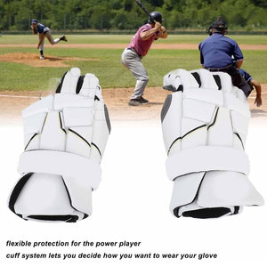 Durable Leather Winter Sports Lacrosse <b>Gloves</b> High <b>Grip</b> Padded Protection Breathable Fabric Flexible Fit Training & Match Gear - Product Image 3
