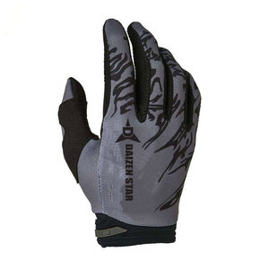 Gants de cyclisme Daizen Star à doigts entiers, respirants, enduits de polyuréthane, impression numérique, fermeture auto-agrippante, unisexe, noir et vert lime - Product Image 3