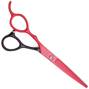 Tijeras de Peluquería Profesionales de 6 Pulgadas, Color Rojo y Negro, Acero Inoxidable, Duraderas, para Zurdos, para el Cuidado de la Barba - Product Image 5
