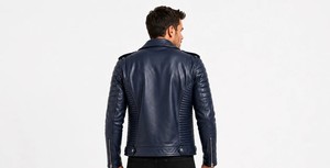 Veste en cuir de haute qualité pour hommes, très élégante et stylée - Product Image 4