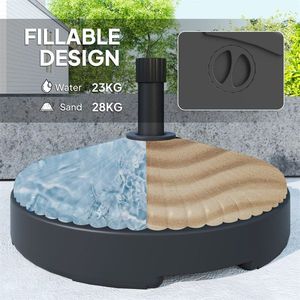 Ombrellone da Giardino Quadrato con Base in Acciaio Inox e Ferro per Patio, Ristorante, Hotel, Spiaggia - Consigliato per la Pioggia - Product Image 4