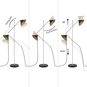 Lampe de lecture sur pied réglable avec col flexible et base lourde pour chambre et bureau - Product Image 5