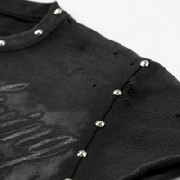 T-shirts en coton tricoté surdimensionnés pour hommes, style streetwear, délavés à l'acide, ornés de strass, imprimés personnalisés, écologiques, anti-UV et respirants