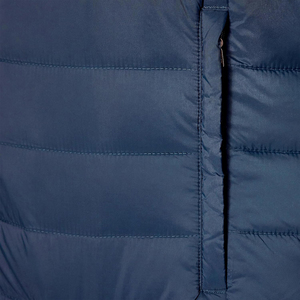 Veste matelassée légère bleu marine pour homme avec fermeture éclair intégrale et capuche, style superposé, idéale pour le froid et les tenues décontractées - Product Image 5