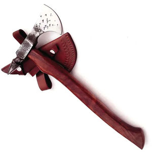 Burraq Hacha Tomahawk de 16 pulgadas, hecha a mano, de acero al carbono, con mango de palisandro, para partir leña, uso industrial y exterior, regalo para el Día del Padre - Product Image 3