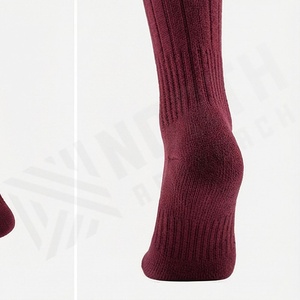 Knee High <b>Socks</b> Solid Color Ribbed Knitted Breathable Casual Wear for Adults - Product Image 6