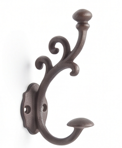 Artisanal Vintage Cast Iron Coat <b>Hooks</b> Elegant Metal Design Rust Resistant Perfect For Stylish Coats Hats And Home Decoration - Product Image 2