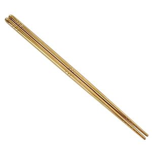 Juego de palillos de acero inoxidable, 1 par, reutilizables, antideslizantes, diseño recto, modernos, de alto brillo, portátiles, ecológicos, de calidad alimentaria - Product Image 1