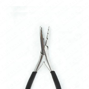 Premium Silver Stainless Steel <b>Hair</b> Extension Pliers Rubber Grip Bead <b>Removal</b> <b>Tool</b> with PU Leather Storage Case - Product Image 3