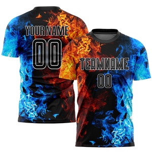 Uniforme de Fútbol Sublimado con Diseño de Grafiti Personalizado, Color Negro y Dorado Antiguo, el Más Vendido en la Industria, Venta Directa al Por Mayor - Product Image 5