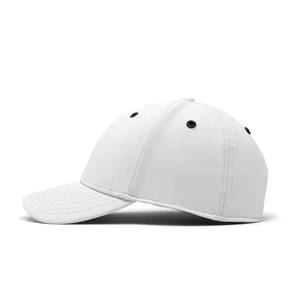 White Baseball Cap Fitted Unisex Solid Color Casual Wear Breathable <b>Waterproof</b> Twill Polyester <b>Hat</b> - Product Image 1