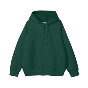 เสื้อฮู้ดผู้ชายสีเบอร์กันดี ทรงปกติ ผ้าเฟรนช์เทอร์รี่ สวมใส่สบายในฤดูหนาว สีพื้น มีกระเป๋า ดีไซน์แขนเสื้อแบบปกติ - Product Image 5