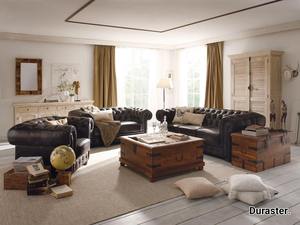 Classic Chesterfield Genuine Leather Three Seater <b>Sofa</b> Deep Button Tufted Rolled Arms Vintage Living Room Furniture <b>Wood</b> <b>Frame</b> - Product Image 6