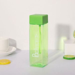 Gobelet de voyage promotionnel en plastique uni, minimaliste, carré, portable, 430 ml, avec logo personnalisé - Product Image 2