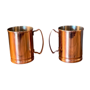 Taza de cobre puro de diseño clásico con asa, taza Moscow Mule para bar en casa, tazas para cócteles, tazas con beneficios para la salud ayurvédica - Product Image 1