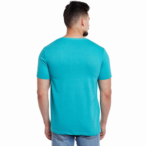 T-shirts personnalisés 100% coton pour hommes, respirants, couleur unie, col rond, manches courtes, tissu tricoté, t-shirts tendance - Product Image 3