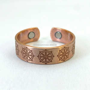 Anillo esotérico unisex ajustable con mandala biomagnético • Venta al por mayor - Product Image 6