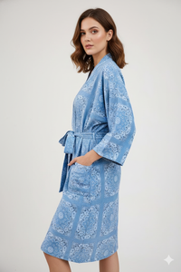 Bata de Terciopelo Kimono, Chaqueta Estilo Boho con Forro de Algodón Indio, Clásica, Elegante y Sexy, Regalo para Adultos, Invierno - Product Image 3