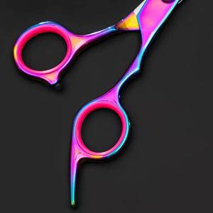 Ciseaux à effiler Morje en acier inoxydable chirurgical 440C à lame arrondie, 28 dents, manche long, pour droitiers, pour salon de coiffure - Product Image 3