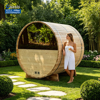 Sauna Barel Luar Ruangan Profesional untuk Pemulihan Atletik, Bersertifikasi ETL, Dilengkapi WiFi, Spa Rumah, Siap Kirim dari Jerman