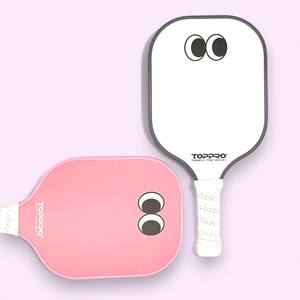 Ensemble de raquettes de pickleball TOPPRO T7026 en fibre de verre, rose et blanc, noyau en nid d'abeille en polymère, design léger - Product Image 2