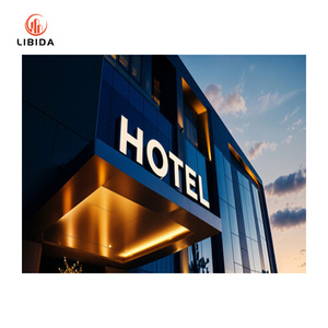 2025 nouveau type de bâtiment d'hôtel moderne cadre en aluminium panneaux de verre de mur-rideau revêtement de <span class=keywords><strong>façade</strong></span> <span class=keywords><strong>isolé</strong></span> - Product Image 2