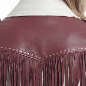 Women Custom Leather Fringe <b>Jacket</b> Wholesale Female Wait Belt Leather Fringed <b>Jacket</b> Women's Custom Leather Fringe <b>Biker</b> <b>Jacket</b> - Product Image 4