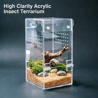 Enclos respirant pour insectes avec corps empilable et interrupteur magnétique sécurisé pour un nettoyage facile – Boîte pour araignées loup