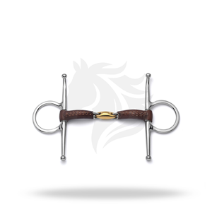 Bocado de cuero para caballo con cubierta completa de cuero para entrenamiento y control en la equitación - Product Image 1