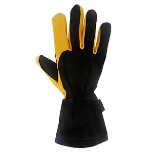 Goat Grain Cow Split Leather Anti-static Breathable Driving Safety Industrial Work Gloves Reflective Heavy Duty Heat Resistant - Product Image 5