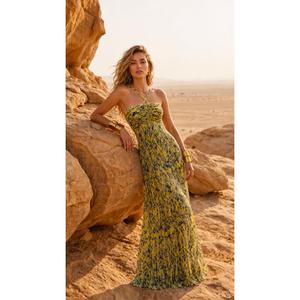 Vestido Maxi Bohemio de Alta Calidad, a la Moda, Nuevo, el Más Hermoso para Mujer, Vestidos Boho Vintage Color Menta para Mujer - Product Image 4