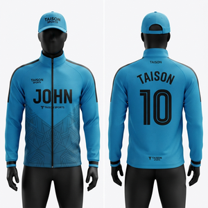 Chaqueta de Entrenamiento de Béisbol Unisex, 330 GSM, Forro Polar de Poliéster Premium, Tejido de Alto Rendimiento, Frente Sólido Negro, Dorado, Bordado Personalizado - Product Image 2