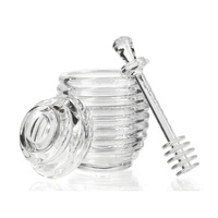 Pot à miel en acrylique transparent avec louche et pot Utilisation durable en cuisine de style classique