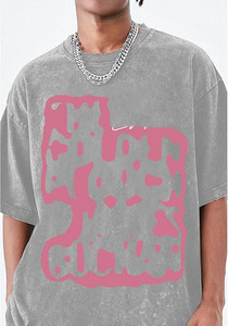 Camiseta Oversize con Lavado Ácido de Moda - Estilo Vintage Streetwear - Camiseta 100% Algodón de Corte Holgado con Bordado Personalizado para Hombre - Product Image 5
