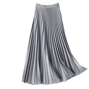 Falda Larga Casual Transpirable con Cintura Imperio para Mujer, Falda Maxi de Verano con Cinturón y Pliegues - Product Image 6