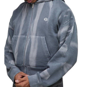 เสื้อฮู้ดซิปเต็มตัวแบบฟอกสี ทรงปกติ สไตล์ย้อมสีแบบเฟด สตรีทแวร์ รับทำโลโก้ตามสั่ง ขายส่งจำนวนมากจากโรงงาน - Product Image 2