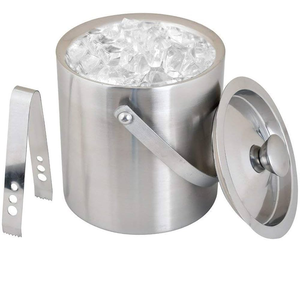 Seau à glace en acier inoxydable pour champagne, idéal pour les fêtes, la maison et le bar, également utilisable comme refroidisseur de vin rouge. - Product Image 5