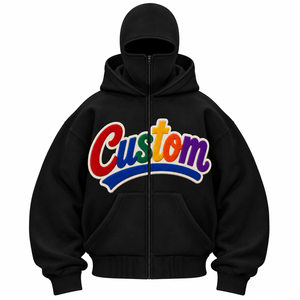 USA Fashion Sweat-shirts à capuche épais pour hommes, coupe oversize, entièrement zippés, avec cagoule intégrée en polaire, style pull, pour l'extérieur - Product Image 6