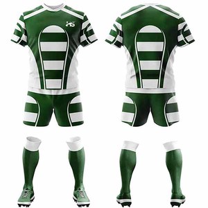<b>Men's</b> Green <b>White</b> Striped Sublimation Soccer Jersey Set Quick Dry Knitted Sporty Summer Wear Short Sleeve With Shorts And <b>Socks</b> - Product Image 1