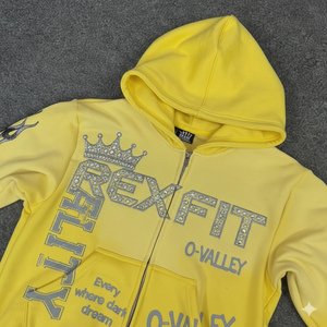 Sweat-shirts à capuche personnalisés en gros avec impression sérigraphique et strass, de haute qualité, en molleton 100 % coton épais - Product Image 3