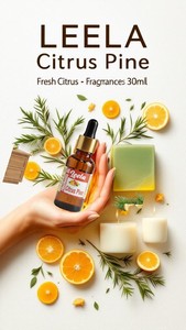 Huile parfumée Agrumes et Pin – Arôme frais d'agrumes et de pin pour la fabrication de bougies, de savons, de diffuseurs et de projets DIY |   Parfum de qualité supérieure longue durée - Product Image 1