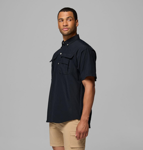 Camiseta de Manga Corta para Hombre PFG Bahama II UPF 50, 100% Poliéster, Transpirable, Diseño Sólido, Tela de 140g - Product Image 1