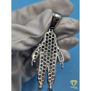 Collar con Colgante de Astronauta con Incrustaciones de Moissanita VVS en Plata de Ley 925 - Product Image 6