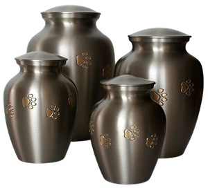 Beautiful European Memorial Dog Print Eco-Friendly Durable Customizable Cremation Urns <b>for</b> Pet Funeral <b>Ashes</b> Metal - Product Image 5