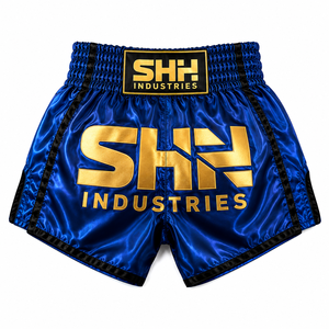 กางเกงมวยไทยขายส่ง SHH ปักโลโก้ได้ตามต้องการ กางเกงซาตินสำหรับชกมวยคิกบ็อกซิ่ง กางเกงฝึกซ้อมศิลปะการต่อสู้สำหรับผู้ชายมืออาชีพ - Product Image 2