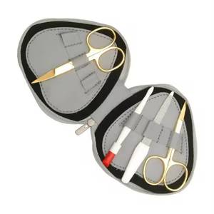 Classic Professional Durable 10 in 1 <b>Nail</b> Kit with Stainless Steel <b>Scissors</b> <b>Nail</b> Clipper & File Portable Case <b>for</b> Adult Manicure - Product Image 4