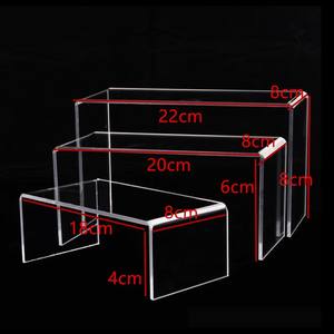 2025 acrylique présentoir Riser Stand taille et couleur personnalisables pour Surface polie pour présenter des bijoux de Cupcakes à collectionner - Product Image 1