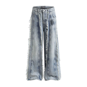 Pantalon crayon vintage de haute qualité pour homme, taille mi-haute, coupe droite, effet vieilli, grandes tailles, blanc, couleurs claires et foncées - Product Image 5