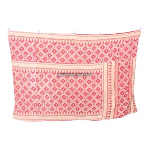 Indian Vintage Sari Kantha <b>Quilts</b>, Kantha Blankets And <b>Throw</b> Indian Reversible Hand Stitched Heavy <b>Throw</b> Old Sari Blanket Patch - Product Image 2